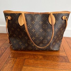 Authentic Louis Vuitton Monogram Canvas Brown Neverfull PM Tote Bag - 2009.